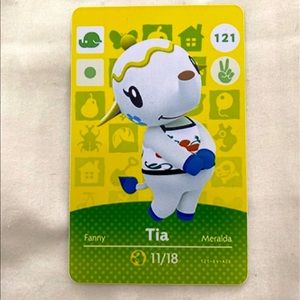 Tia Amiibo animal crossing card